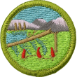Wilderness survival merit badge patch.